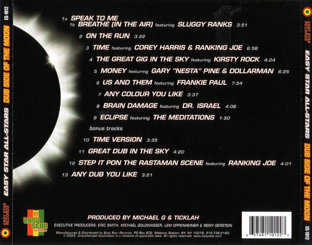 Dub Side of the Moon - Easy Star All-Stars (CD) music collectible [Barcode 657481101223] - Main Image 2