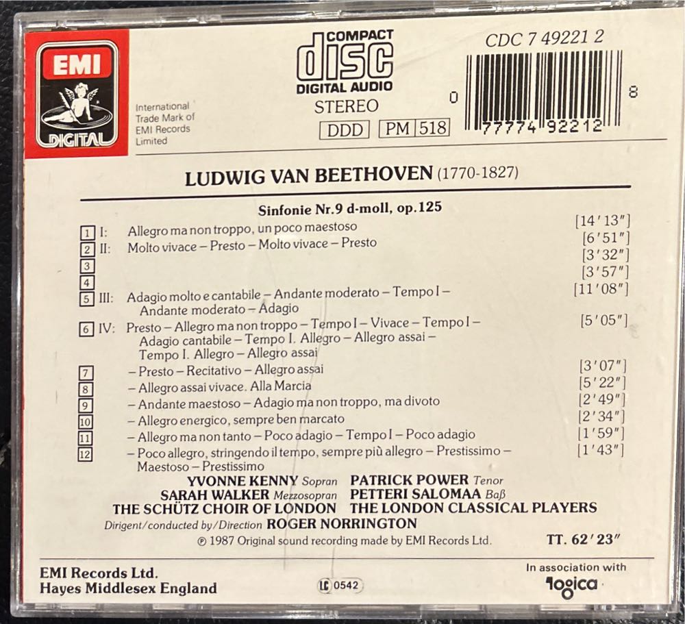 Beethoven: 9th Symphony / 159 - Beethoven, Ludwig van (CD - 63) music collectible [Barcode 077774922128] - Main Image 2