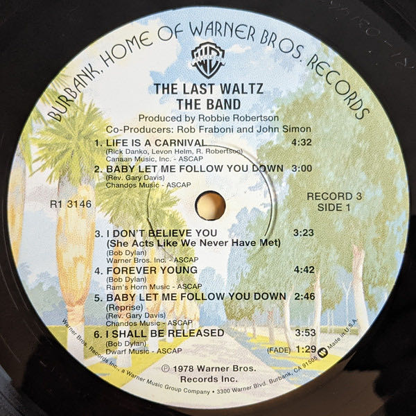 The Last Waltz - Band ,The (12”) music collectible [Barcode 081227964269] - Main Image 8