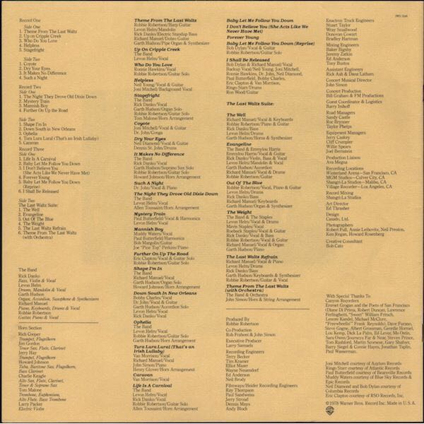 The Last Waltz - The Band (CD - 129) music collectible [Barcode 081227973193] - Main Image 2