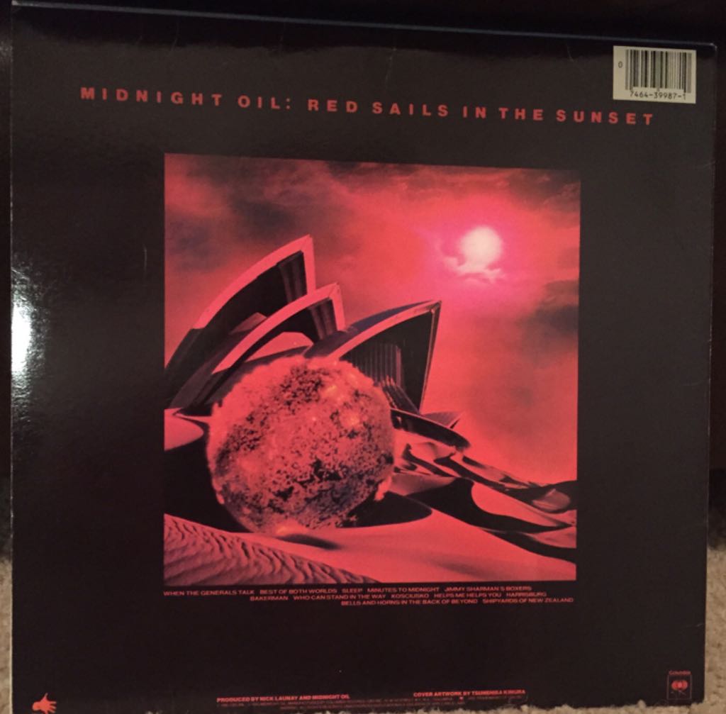 Red Sails In The Sunset - Midnight Oil (12”) music collectible [Barcode 074643998710] - Main Image 2