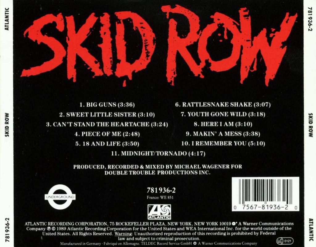 Skid Row - Skid Row (CD) music collectible - Main Image 2