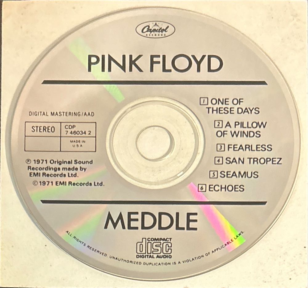 Meddle - Pink Floyd (CD - 47) music collectible [Barcode 077774603423] - Main Image 4
