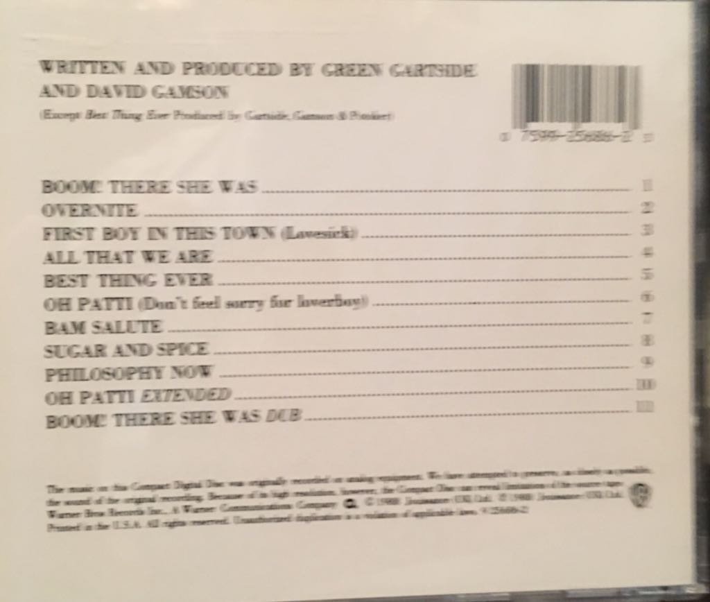 Provision - Scritti Politti (CD) music collectible [Barcode 075992568623] - Main Image 2