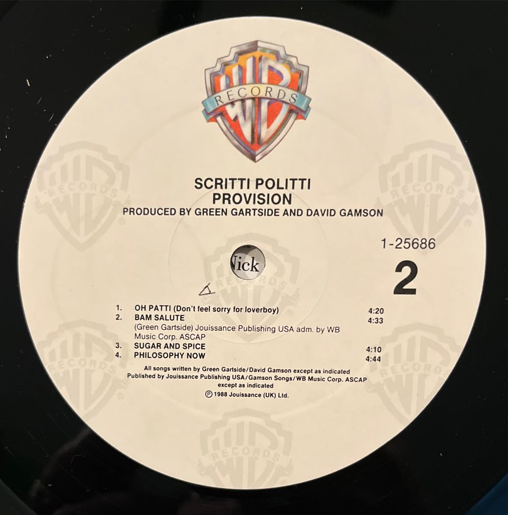 Provision - Scritti Politti (12”) music collectible - Main Image 4