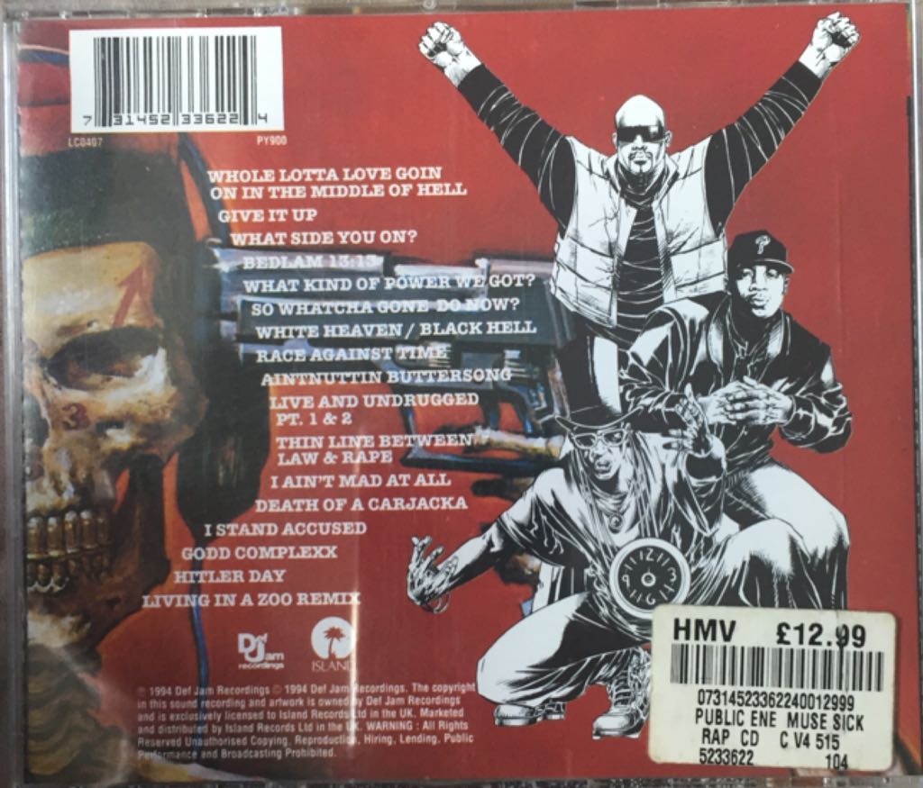 Muse Sick-N-Hour Mess Age - Public Enemy (CD) music collectible [Barcode 731452336224] - Main Image 2