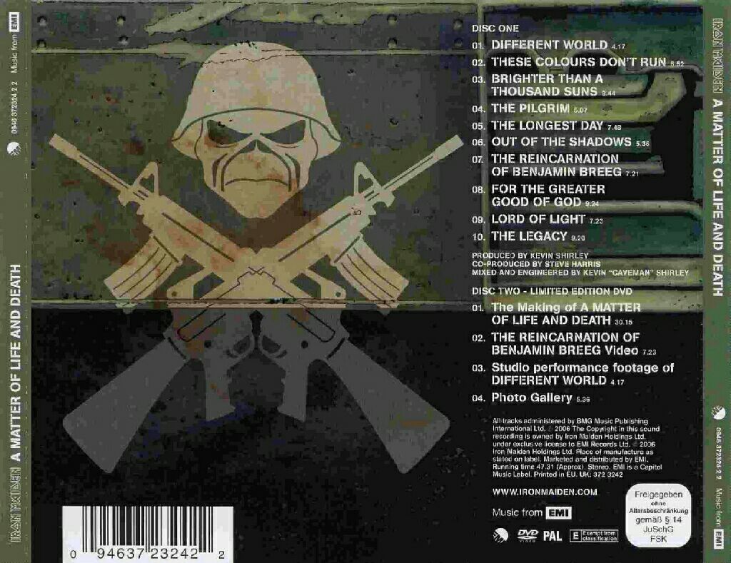 A Matter Of Life And Death - Iron Maiden (CD/DVD - 71) music collectible [Barcode 094637232422] - Main Image 2