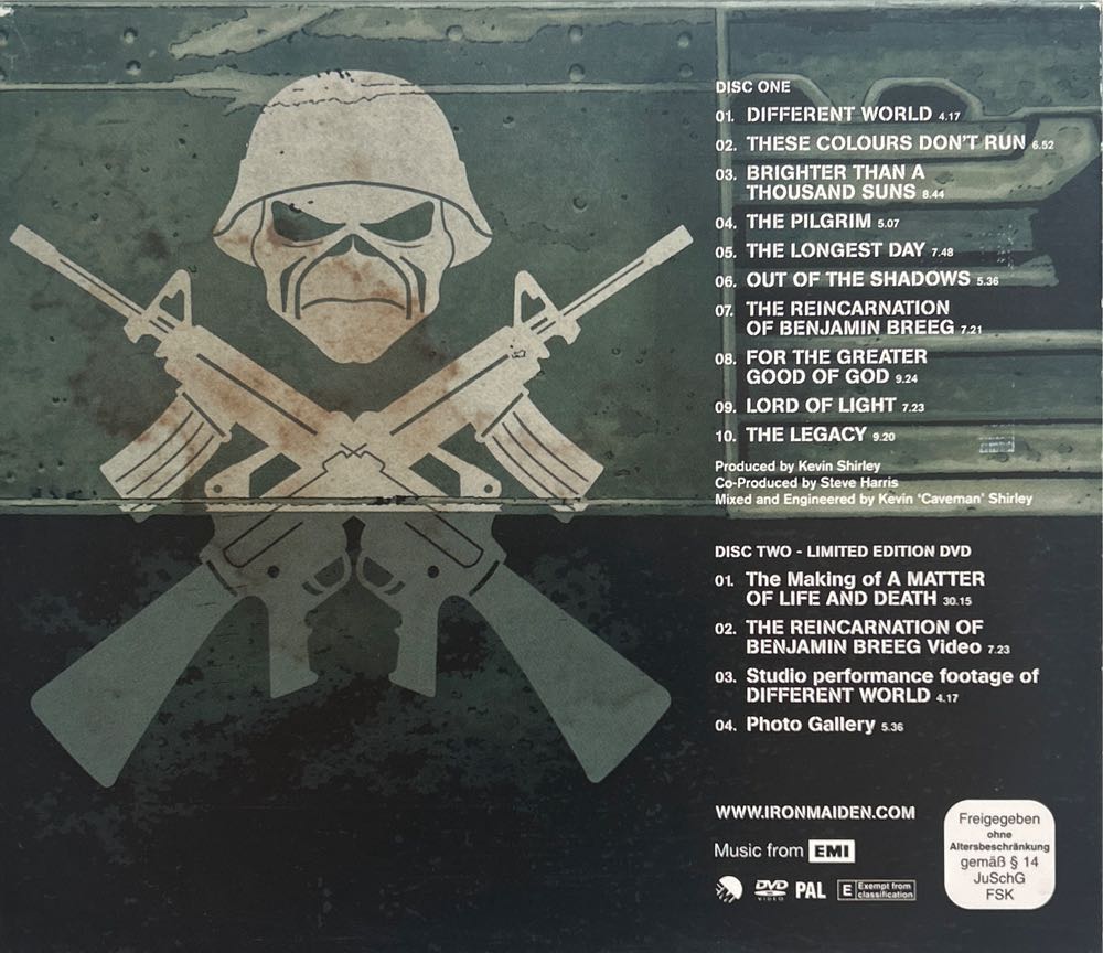 A Matter Of Life And Death - Iron Maiden (CD/DVD - 71) music collectible [Barcode 094637232422] - Main Image 3
