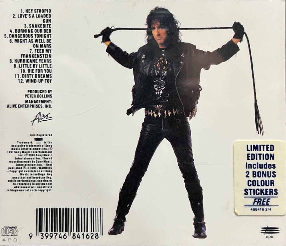 Hey Stoopid - Cooper, Alice (CD) music collectible [Barcode 9399746841628] - Main Image 4