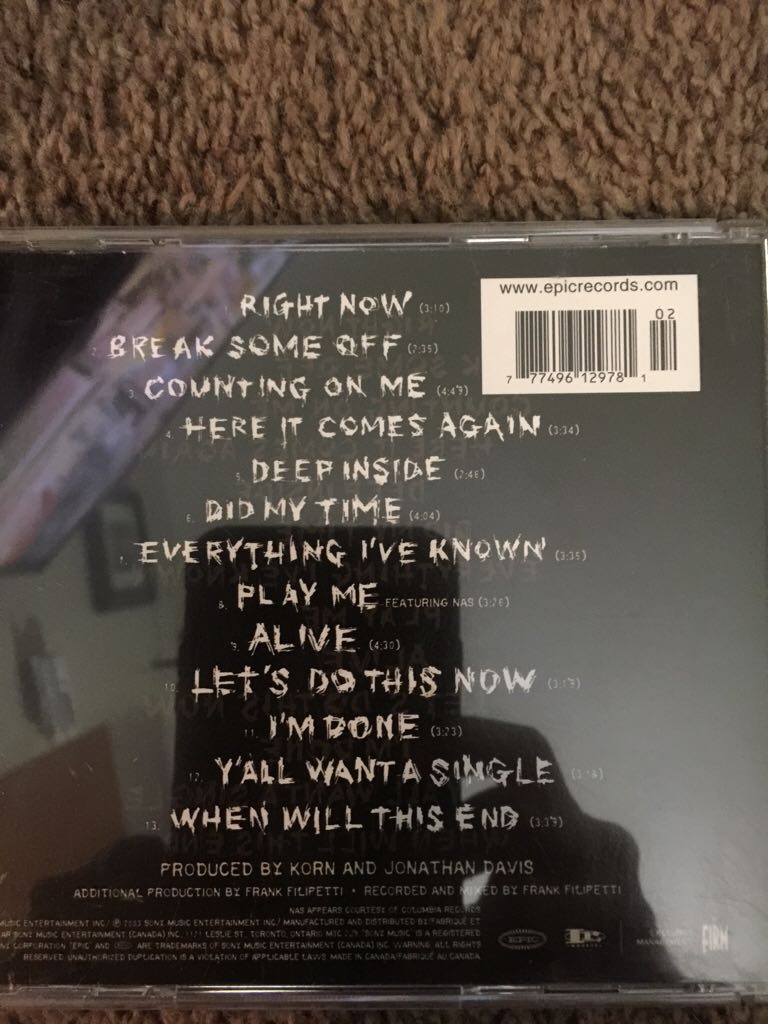 Take A Look In The Mirror - KORN music collectible [Barcode 777496129781] - Main Image 2