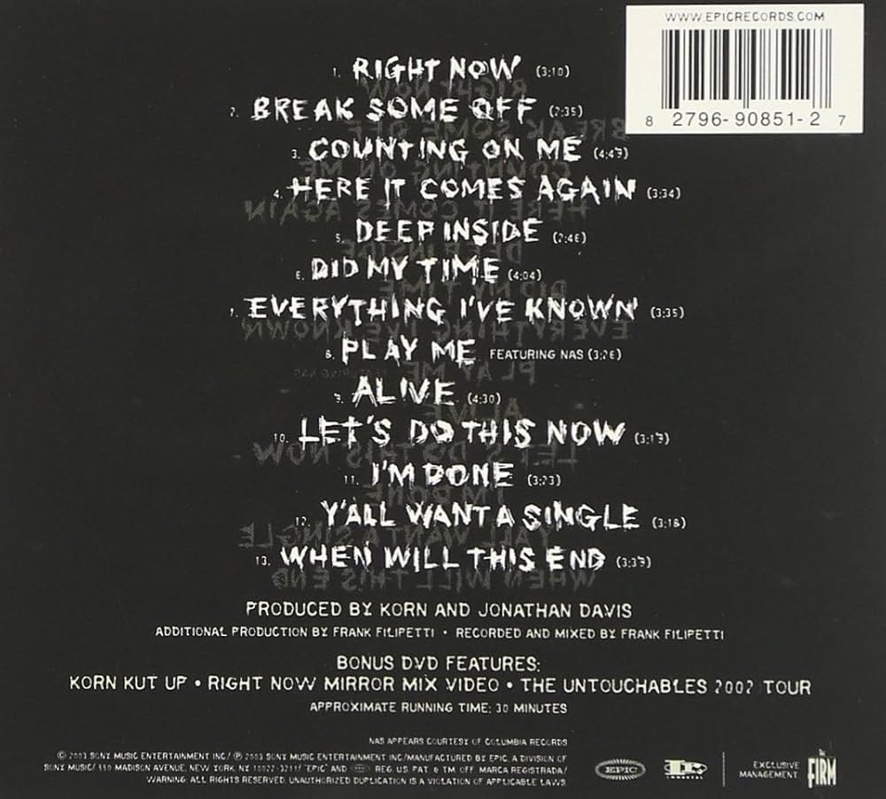 Take A Look In The Mirror - Korn (CD) music collectible [Barcode 886977030727] - Main Image 2