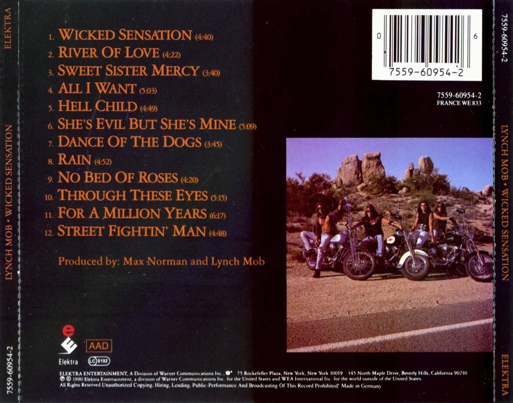Wicked Sensation - Lynch Mob (CD) music collectible [Barcode 020831412520] - Main Image 2