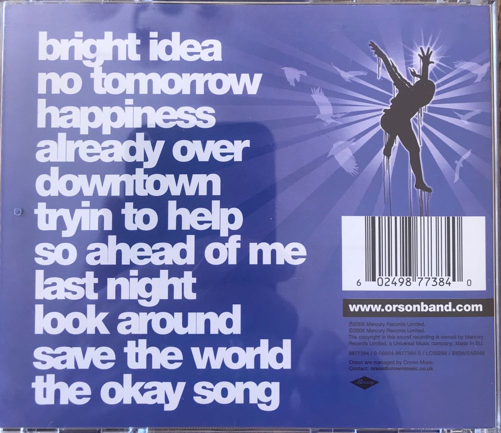 Bright Idea - Orson (CD) music collectible [Barcode 602498773840] - Main Image 2
