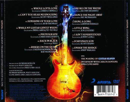 Santana: Guitar Heaven: Greatest Guitar Classics of All Time - Santana (CD - 76) music collectible [Barcode 8803581117400] - Main Image 2