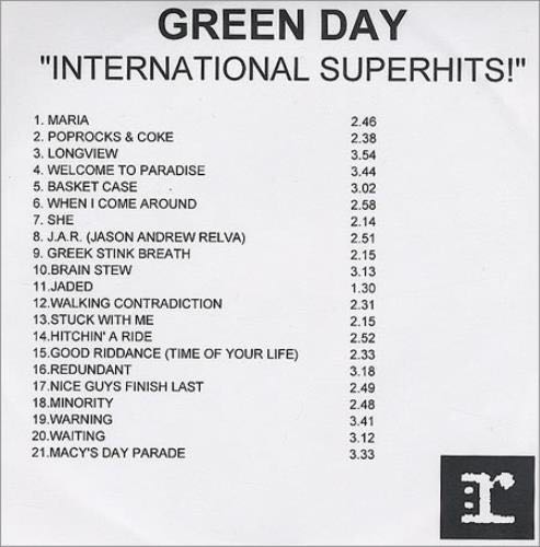 International Superhits! - Green Day (12”) music collectible - Main Image 2
