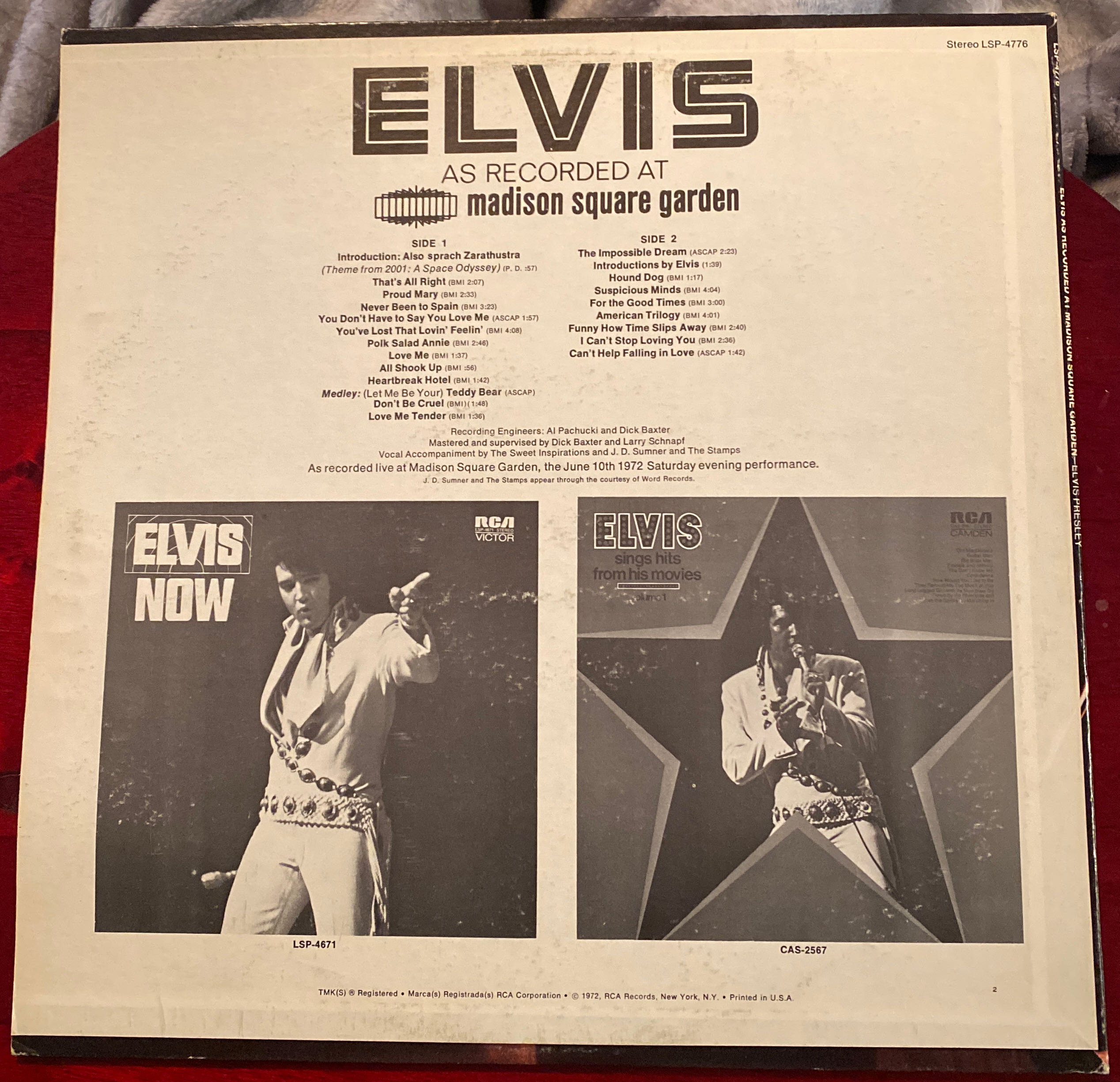 As Recorded At Madison Square Garden - Presley, Elvis (Cassette - 49) music collectible - Main Image 2