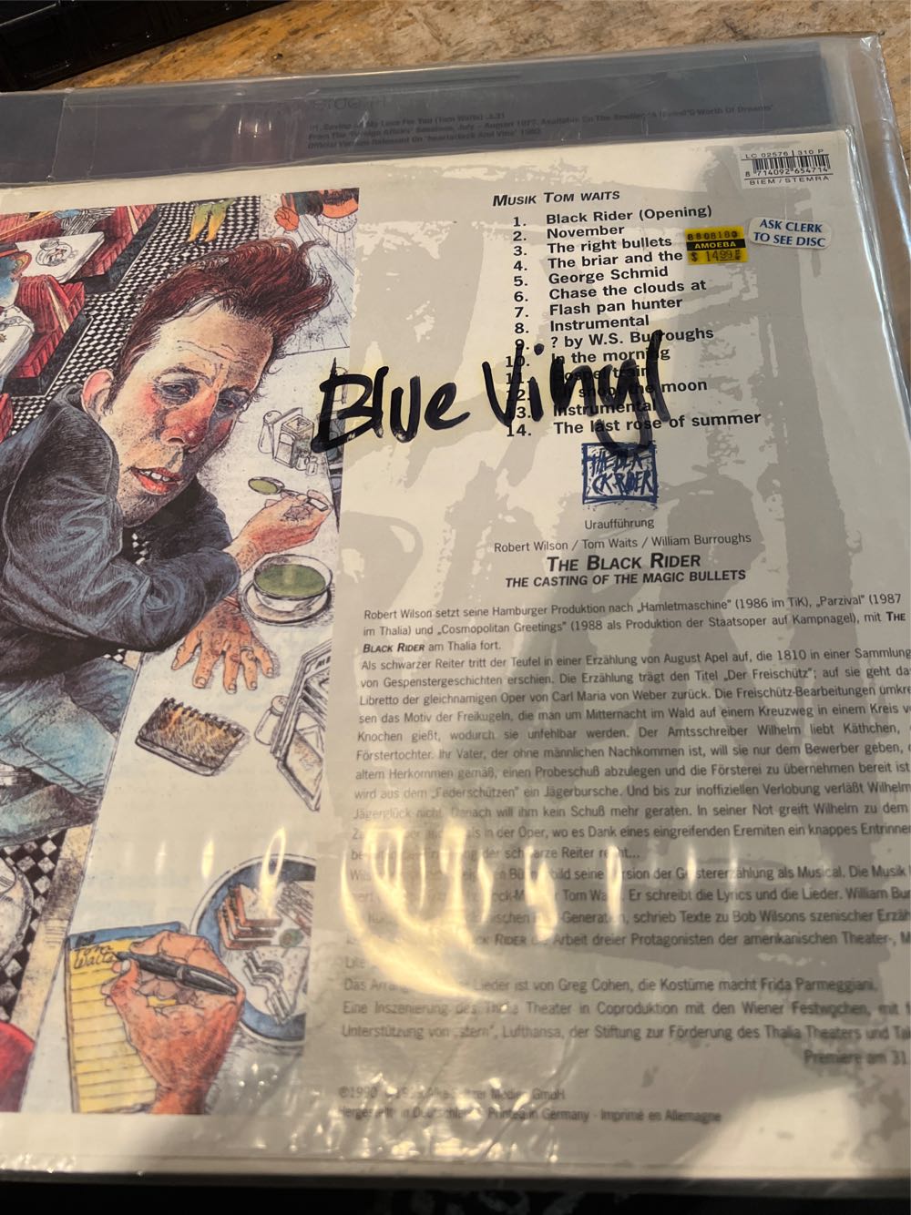 The Black Rider - Waits, Tom (12”) music collectible [Barcode 8714092654714] - Main Image 4