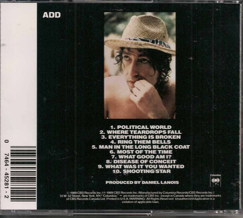 Oh Mercy (H) - Bob Dylan (CD - 3902) music collectible [Barcode 5099746580025] - Main Image 2