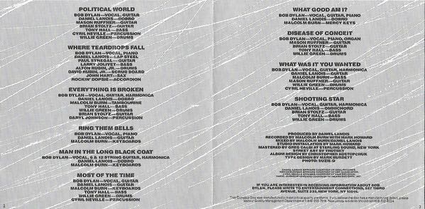 Oh Mercy (H) - Bob Dylan (CD - 3902) music collectible [Barcode 5099746580025] - Main Image 3