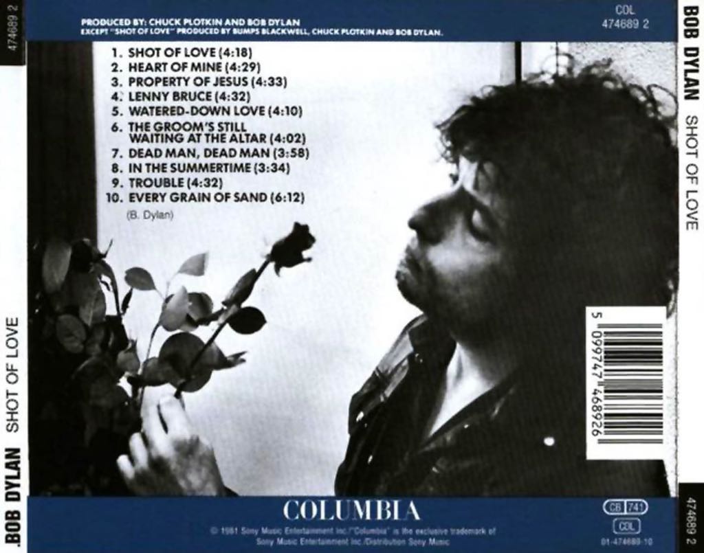Shot Of Love - Dylan, Bob (CD) music collectible [Barcode 074643749626] - Main Image 2