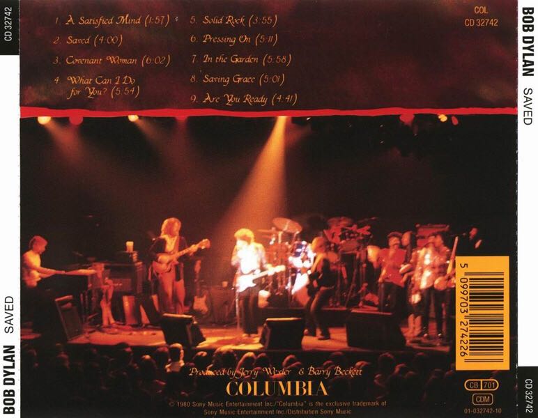 Saved - Bob Dylan (CD) music collectible [Barcode 074643655323] - Main Image 2