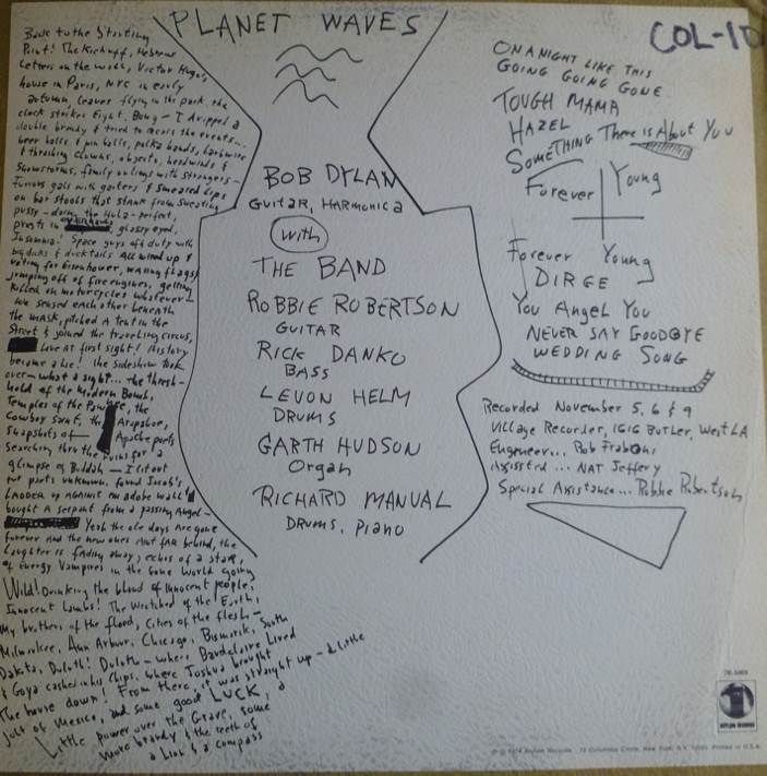 Planet Waves - Dylan, Bob (12” - 42) music collectible - Main Image 2