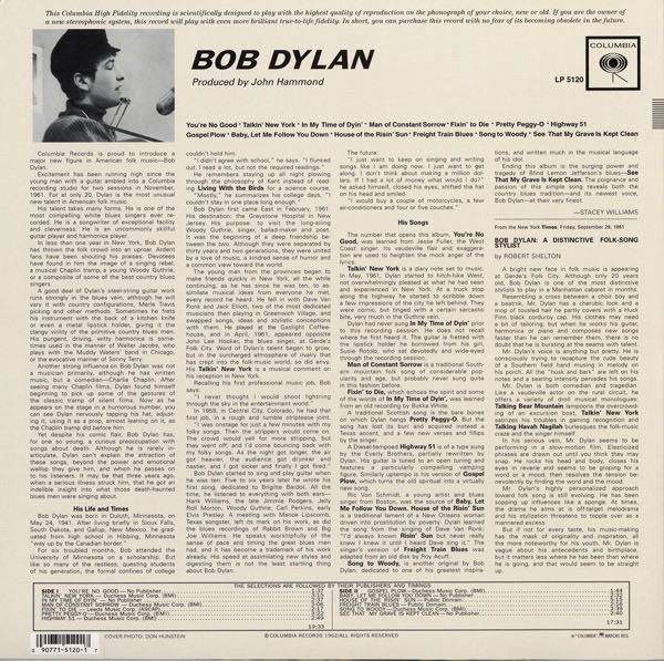Bob Dylan - Bob Dylan (12” - 3654) music collectible - Main Image 2
