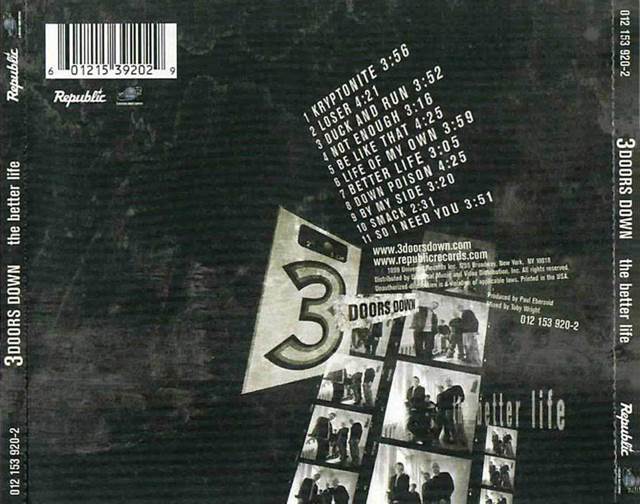 The Better Life - Three Doors Down (CD) music collectible [Barcode 601115302029] - Main Image 2