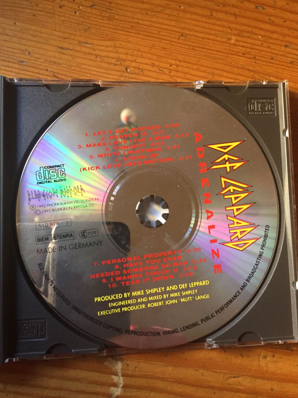 Adrenalize - Def Leppard (CD - 46) music collectible [Barcode 731451097829] - Main Image 3