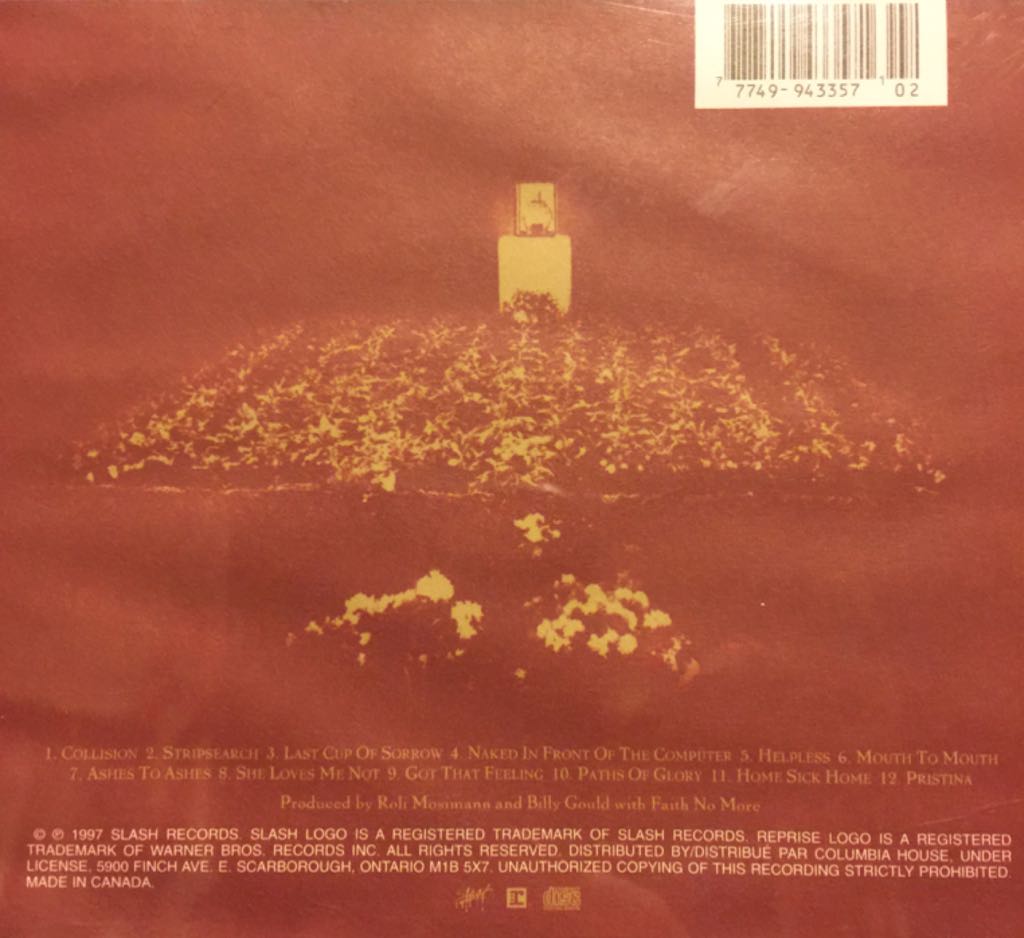 Album Of The Year - Faith No More (CD) music collectible [Barcode 777499433571] - Main Image 2