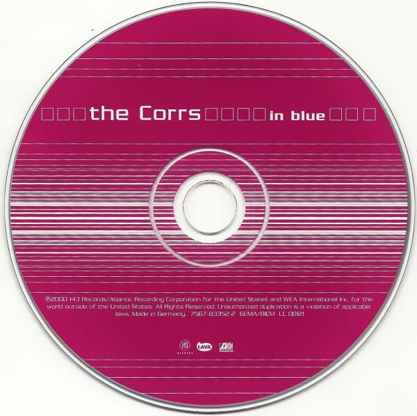 In blue - Corrs, The (CD - 58) music collectible [Barcode 075678335228] - Main Image 4