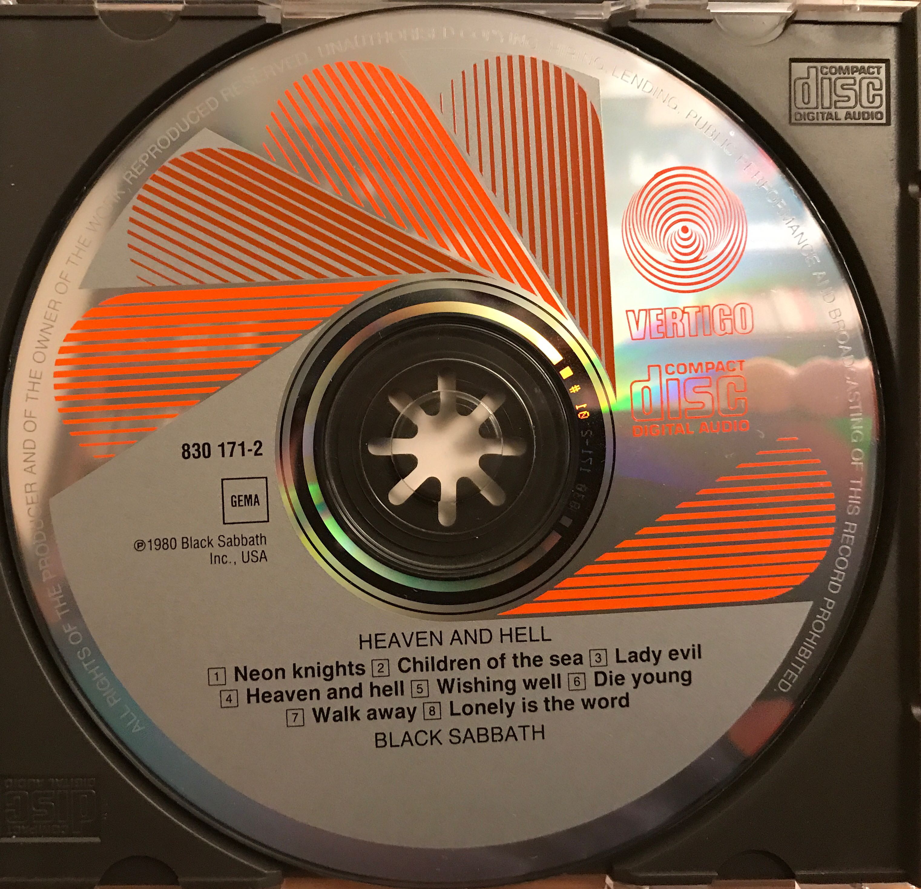 Heaven and Hell - Black Sabbath (CD) music collectible [Barcode 042283017122] - Main Image 3