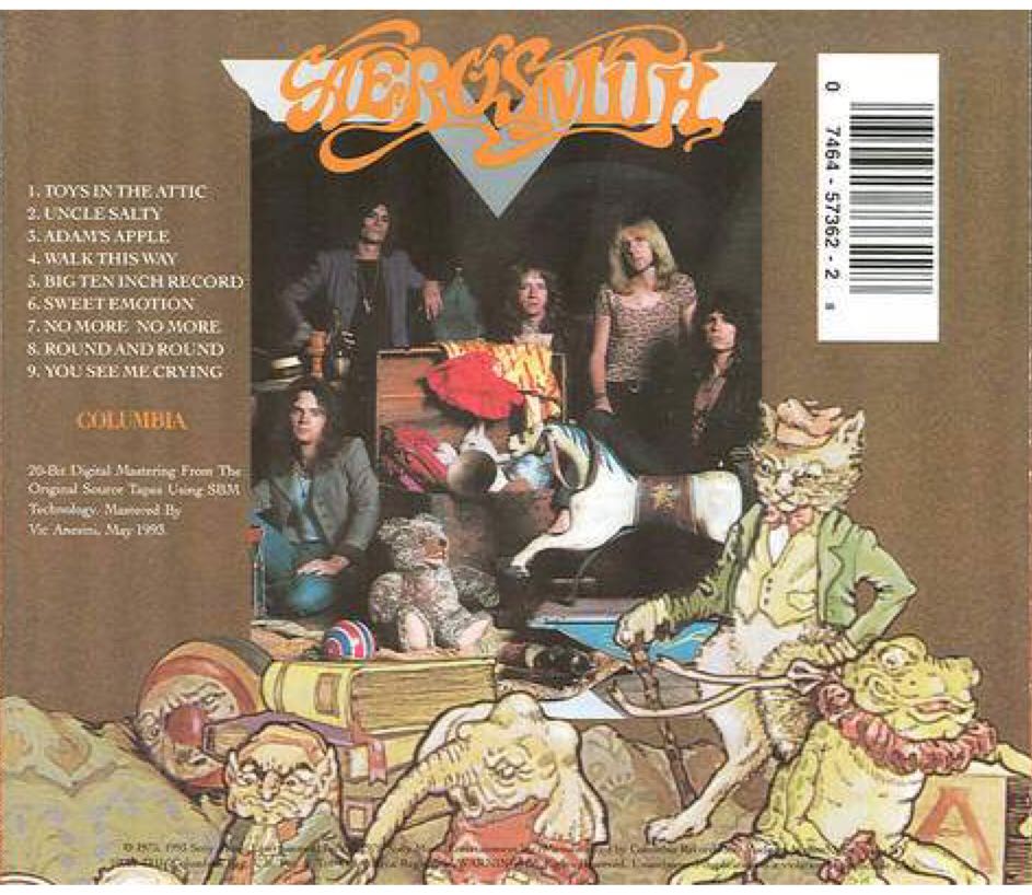 Toys In The Attic - Aerosmith (CD - 37:12) music collectible [Barcode 074645736228] - Main Image 2