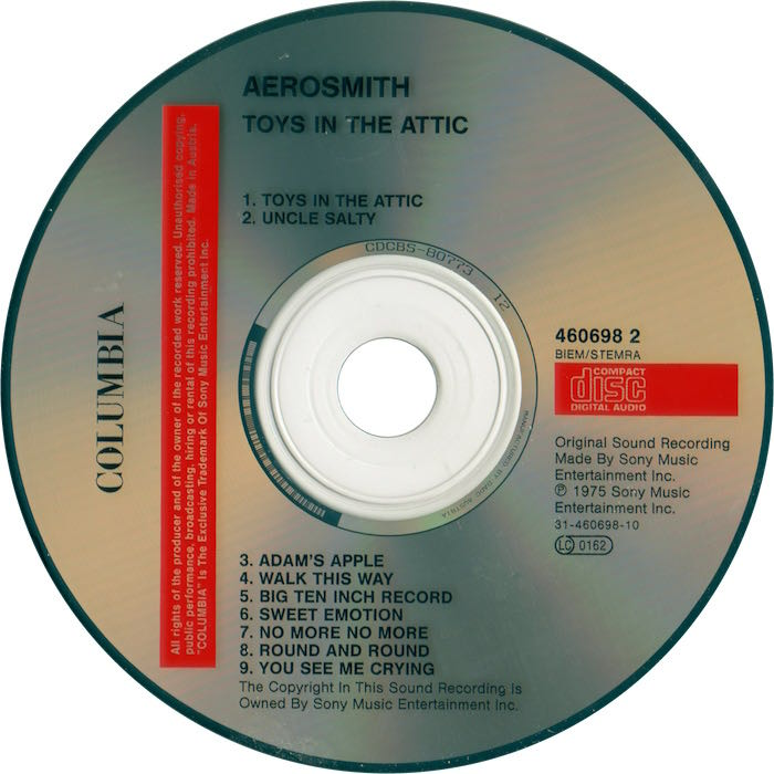 Toys In The Attic - Aerosmith (MP3 - 37) music collectible [Barcode 5099746069827] - Main Image 3
