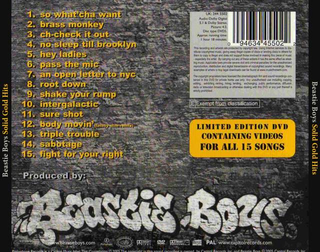 Beastie Boys Solid Gold Hits - Beastie Boys (CD - 53) music collectible [Barcode 094634404921] - Main Image 2