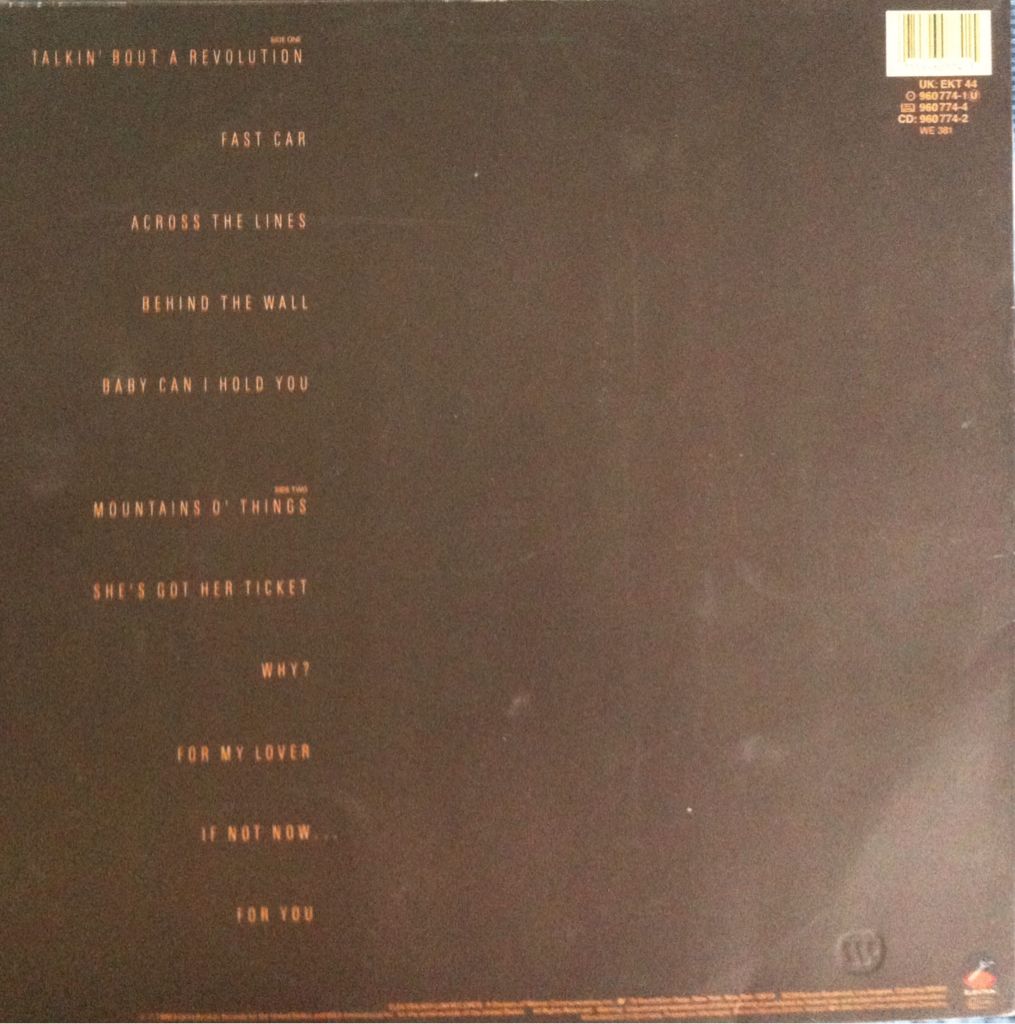 Tracy Chapman - Chapman, Tracy (12”) music collectible [Barcode 075596077415] - Main Image 2