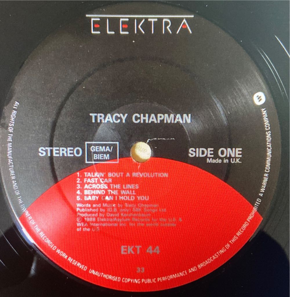 Tracy Chapman - Chapman, Tracy (12”) music collectible [Barcode 075596077415] - Main Image 3