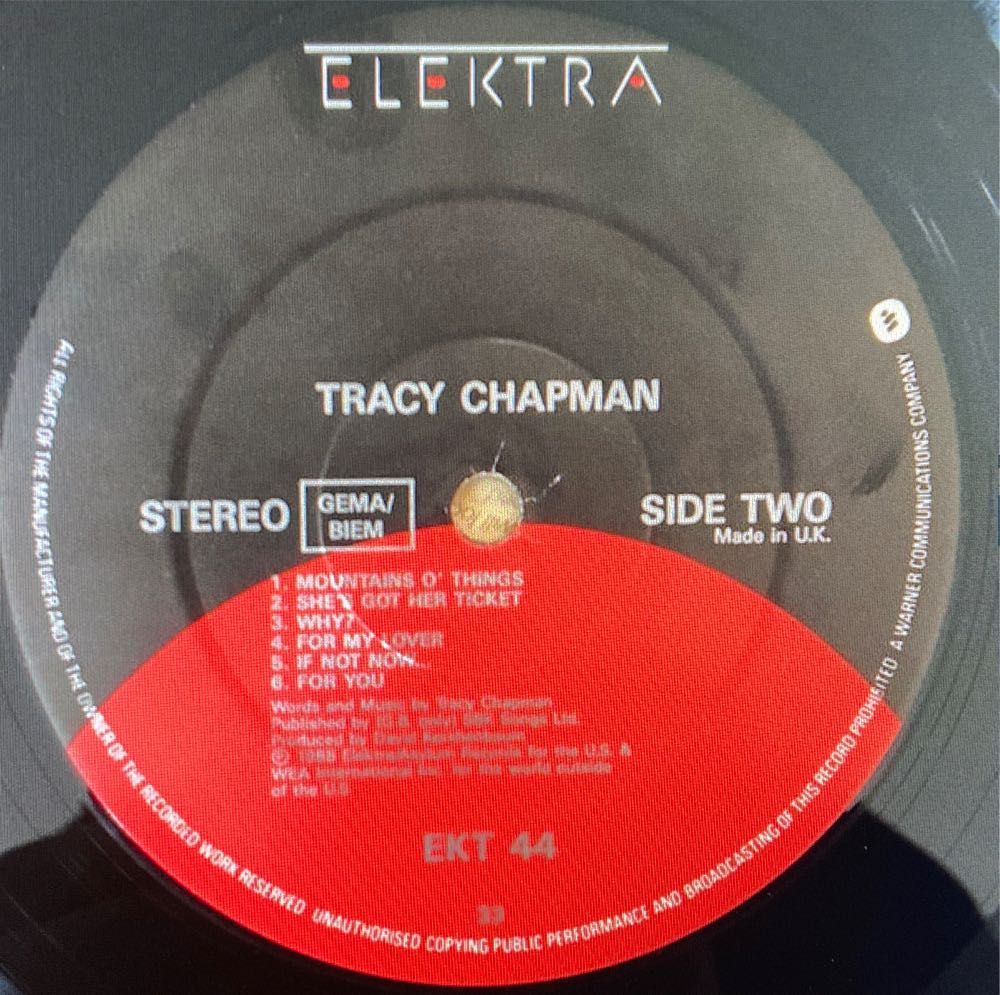 Tracy Chapman - Chapman, Tracy (12”) music collectible [Barcode 075596077415] - Main Image 4