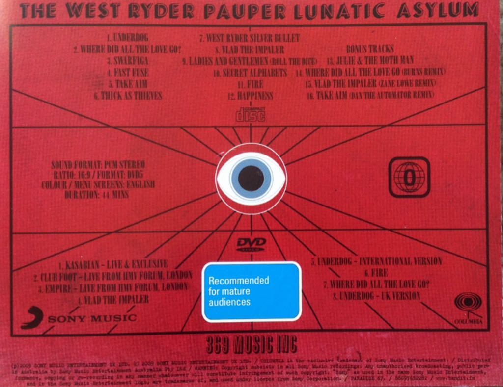 West Ryder Pauper Lunatic Asylum - Kasabian (12”) music collectible - Main Image 2