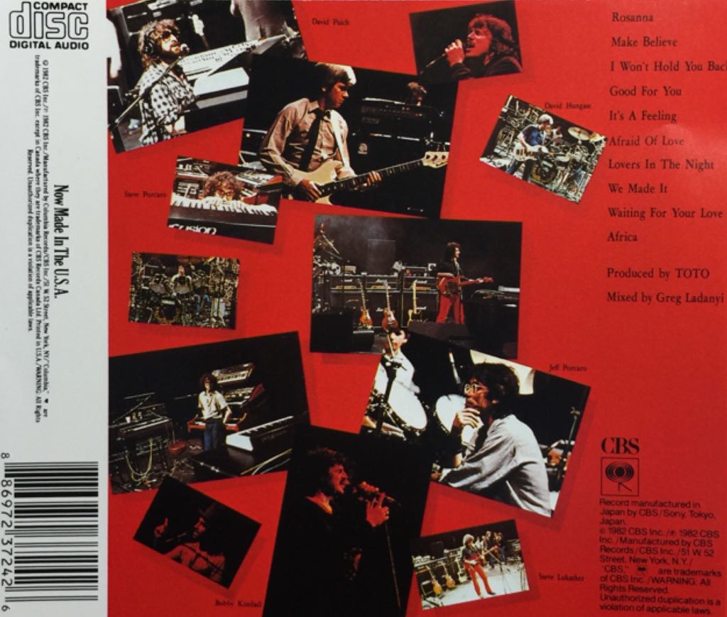 Toto IV - Toto (CD) music collectible [Barcode 886972372426] - Main Image 2