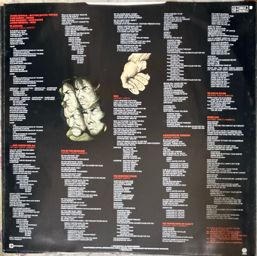 ...And Justice For All - Metallica (12” - 65) music collectible [Barcode 042283606210] - Main Image 4