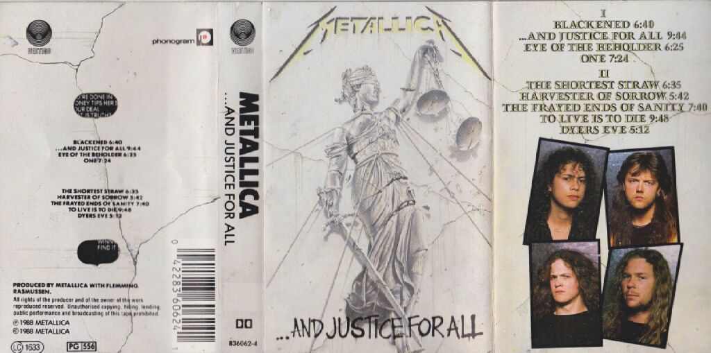 ...And Justice For All - Metallica (Cassette) music collectible [Barcode 042283606241] - Main Image 2