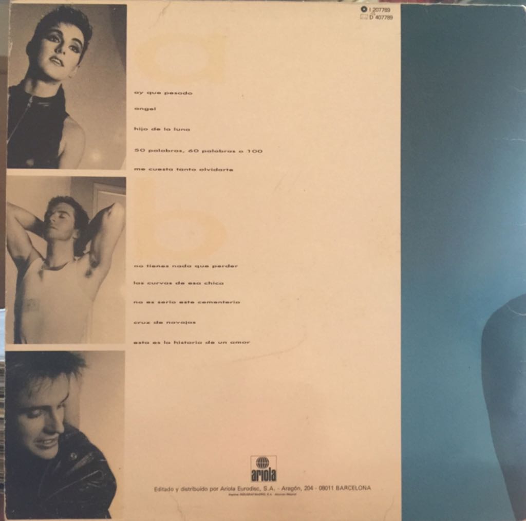 Entre el Cielo y el Suelo - Mecano (12”) music collectible [Barcode 748211133321] - Main Image 2