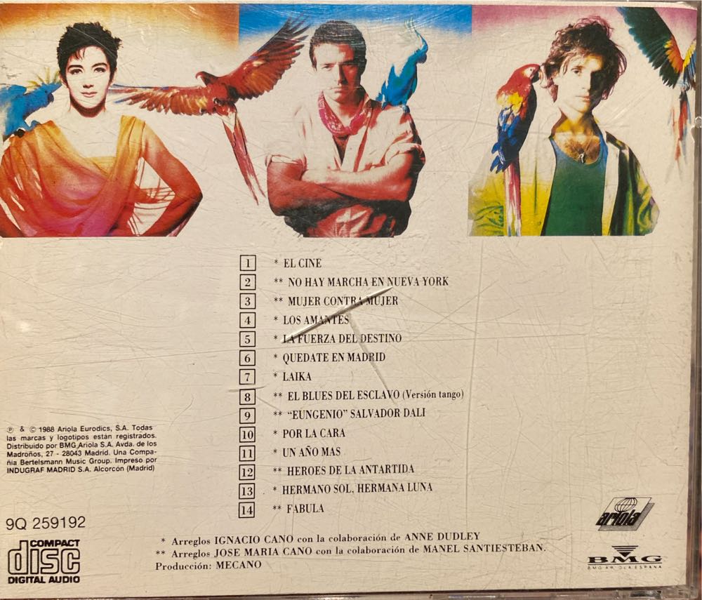 Descanso dominical (H) - Mecano (CD) music collectible [Barcode 078635851625] - Main Image 2