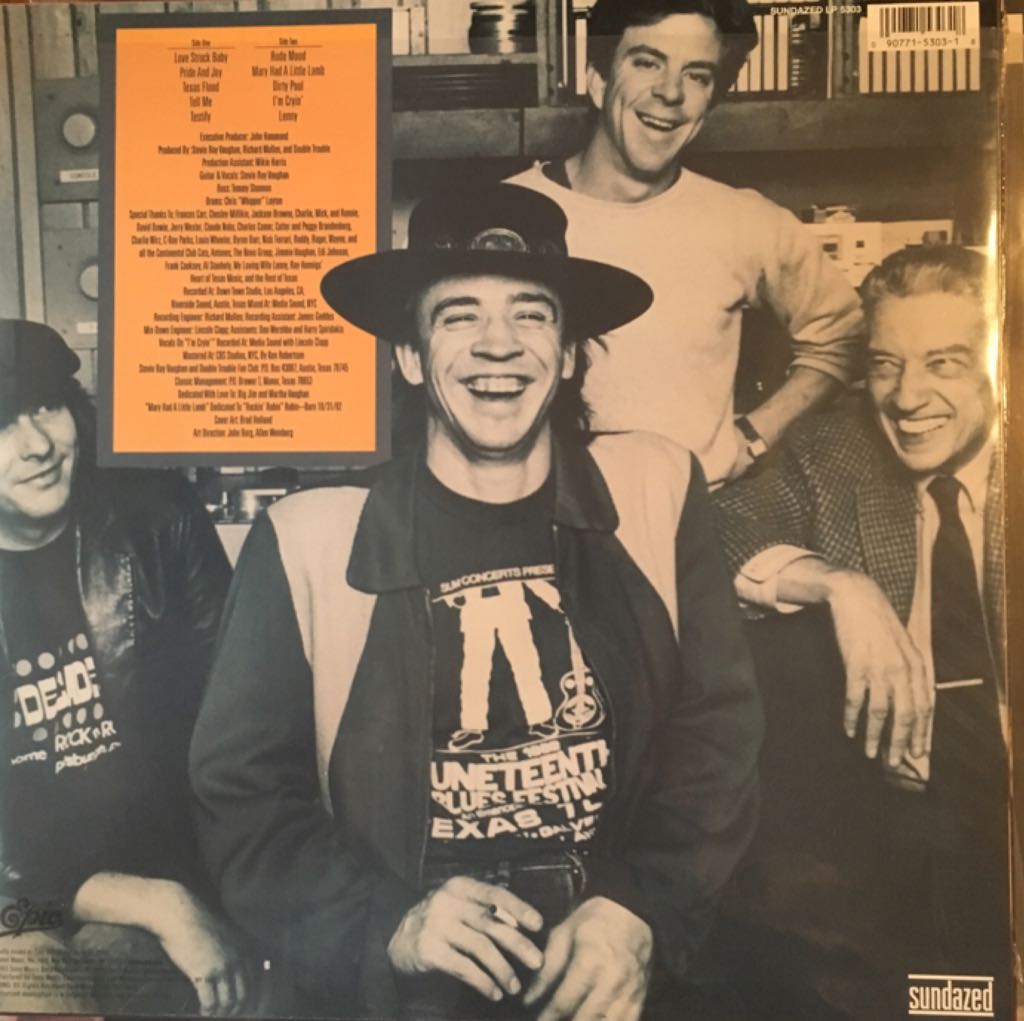 Texas Flood - Stevie Ray Vaughan And Double Trouble (12”) music collectible [Barcode 090771530318] - Main Image 2