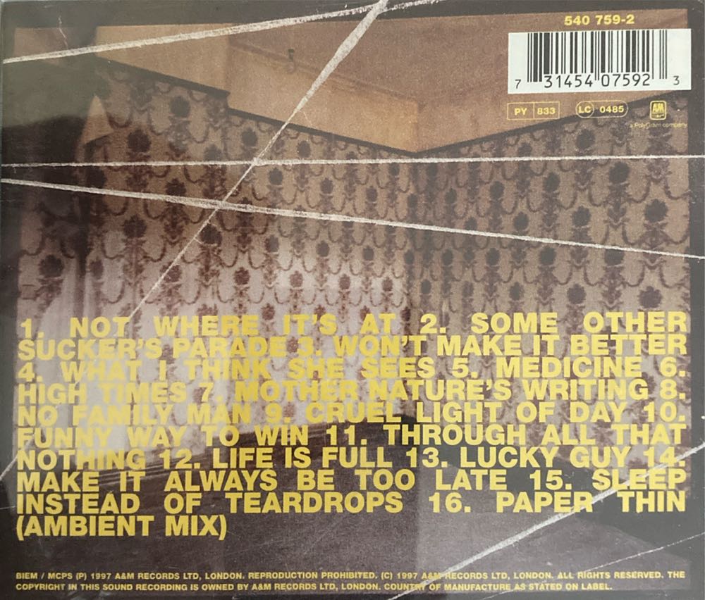 Some Other Suckers Parade - Del Amitri (CD) music collectible [Barcode 731454075923] - Main Image 2