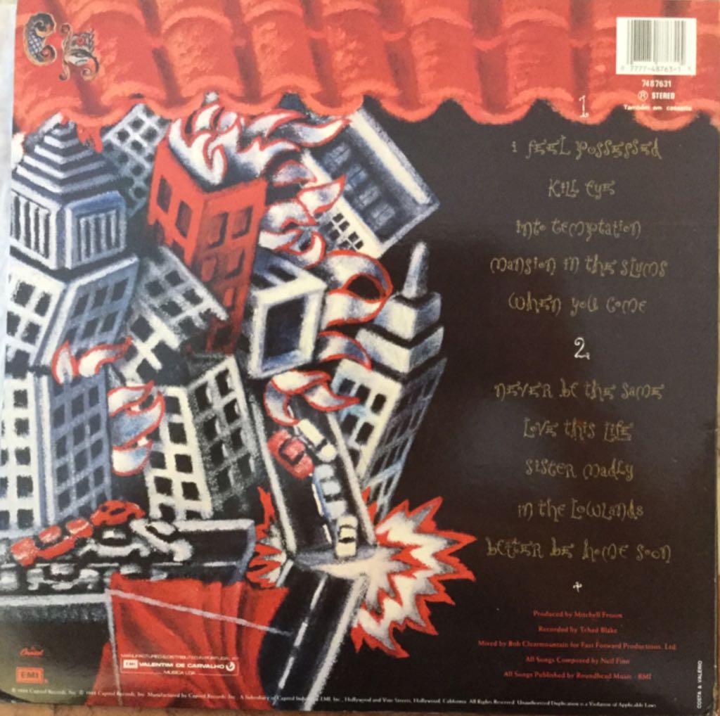 Temple Of Low Men - Crowded House (12”) music collectible [Barcode 077774876315] - Main Image 2