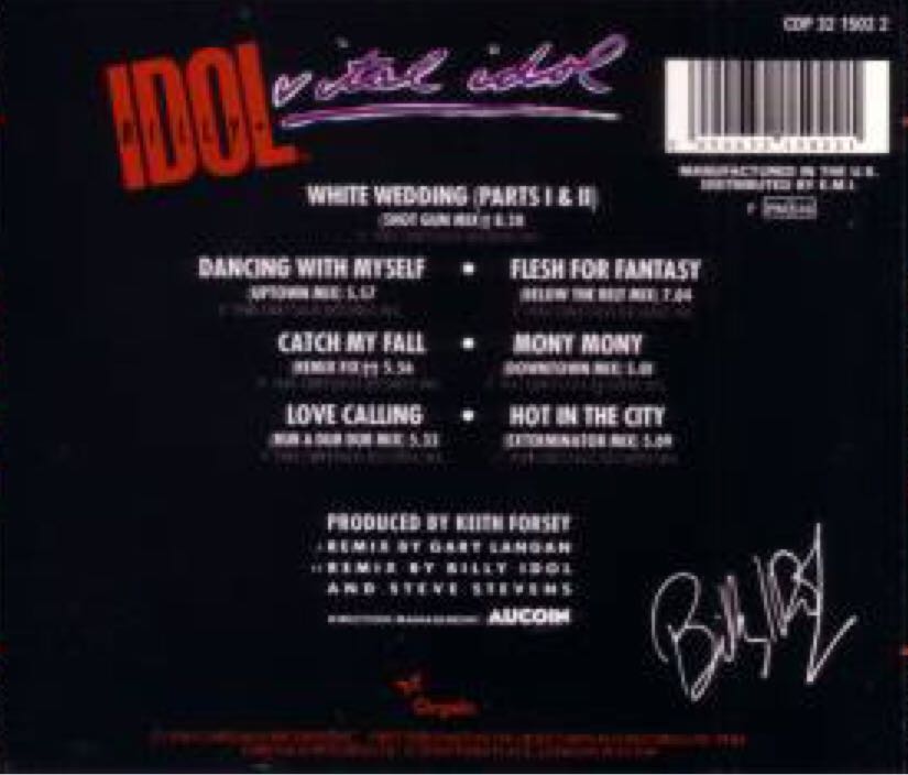 Vital Idol - Billy Idol (CD - 4945) music collectible [Barcode 4007196105447] - Main Image 2