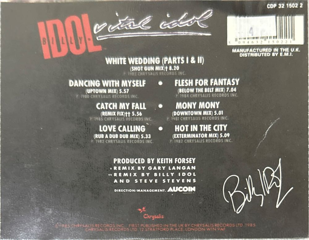 Vital Idol - Billy Idol (CD) music collectible - Main Image 2