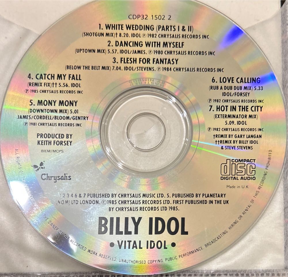 Vital Idol - Billy Idol (CD) music collectible - Main Image 3